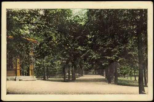 Postcard Rosenau Rožnov pod Radhoštěm Parkpartie 1929