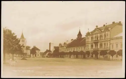 Postcard Tinischt Týniště nad Orlicí Markt Namesti 1926