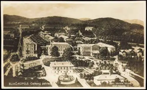 Postcard Sliač Stadtpartie 1929