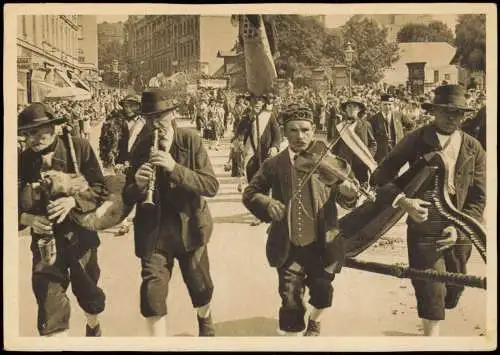 Postcard Eger Cheb Festzug der Deutschen 1937