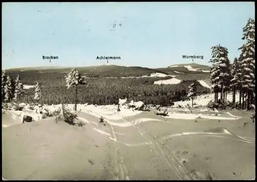 Ansichtskarte Ilsenburg (Harz) Brocken Harz Achtermann Wurmberg Im Winter 1987