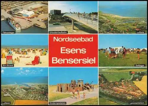 Ansichtskarte Esens Nordsee Mehrbild Spielplatz Zeltlager Luftbilder 1987