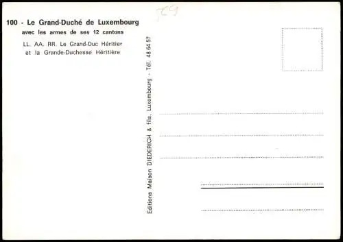 Luxemburg Landkarte Übersichtskarte Map Le Grand-Duché de Luxembourg 1970