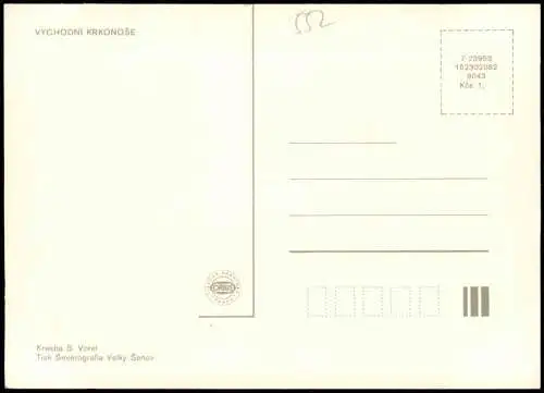 Petzer Pec pod Sněžkou VÝCHODNÍ KRKONOŠE Relief-Ansicht Riesengebirge 1980