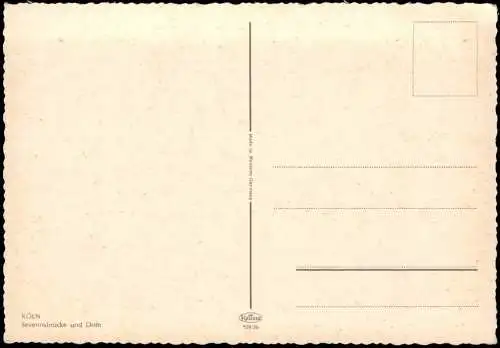 Ansichtskarte Köln Severinsbrücke und Dom 1970