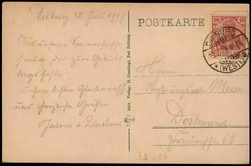 Ansichtskarte Bad Driburg 3 Bild Wil. Weber Kirche Baum 1919