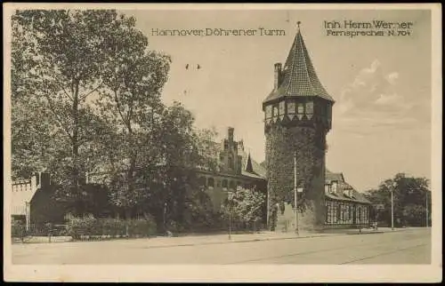 Ansichtskarte Döhren-Wülfel-Hannover Döhrener Turm 1927