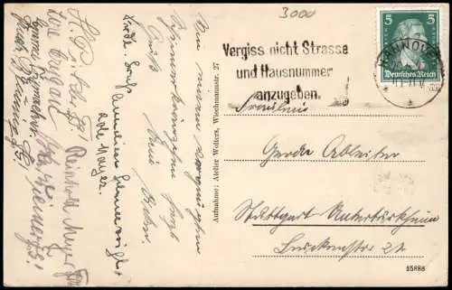 Ansichtskarte Döhren-Wülfel-Hannover Döhrener Turm 1927