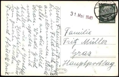 Ansichtskarte Feldbach Steiermark Stadtpartie 1940