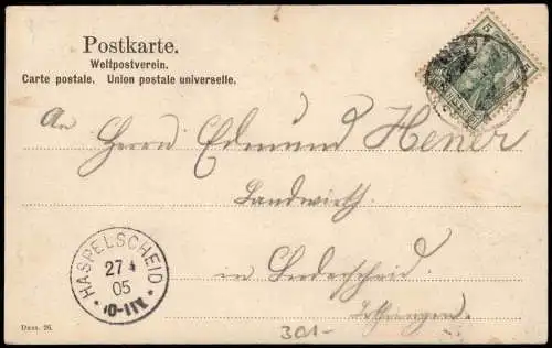 Ansichtskarte Hannover MB: Bahnhofstraße Nordmannstraße Palmenhaus 1905