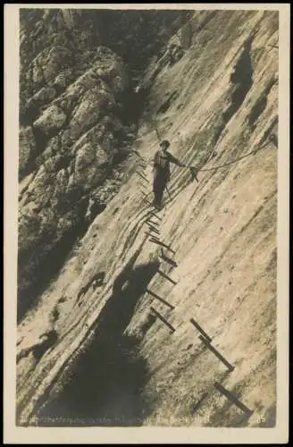 Ansichtskarte Grainau Zugspitze Wettersteingebirge Am Brett Bergsteiger 1930