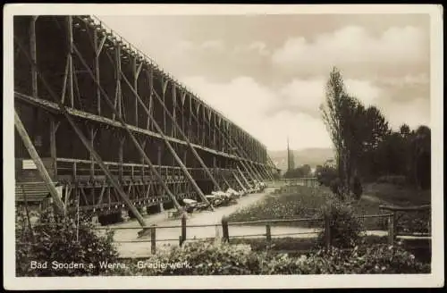 Ansichtskarte Bad Sooden-Allendorf Partie am Gradierwerk Fotokarte 1930