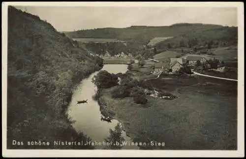 Ansichtskarte Wissen (Sieg) Das schöne Nistertal Hahnhof Fotokarte 1939