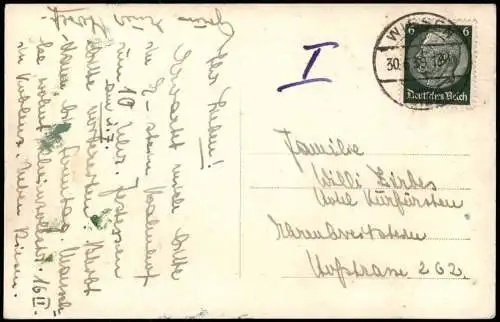 Ansichtskarte Wissen (Sieg) Das schöne Nistertal Hahnhof Fotokarte 1939