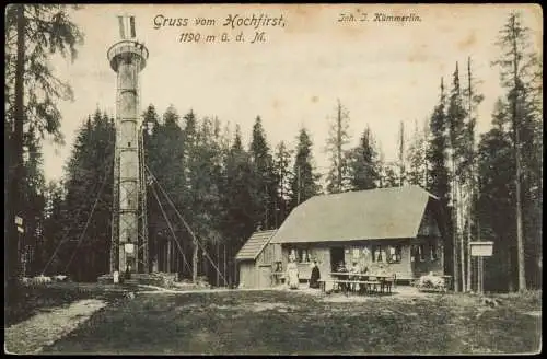 Ansichtskarte Titisee-Neustadt Hochfirst Aussichtsturm Gasthaus 1907