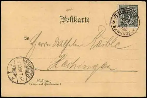 Lichtenstein (Württemberg) Schloss Lichtenstein Mondschein Künstlerkarte 1898