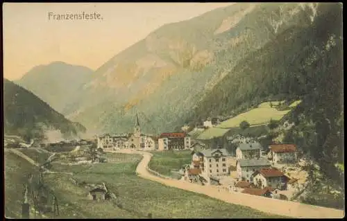 Cartolina Franzensfeste Fortezza Weg zur Stadt 1911  Südtirol