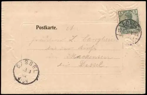 Ansichtskarte Bodenwerder-Polle Stadtpartie - Gedicht 1902 Prägekarte