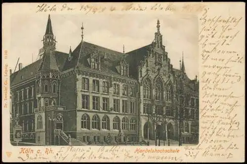 Ansichtskarte Köln Handelsschule 1902