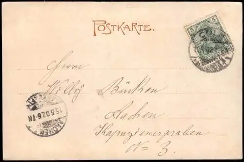 Ansichtskarte Köln Handelsschule 1902