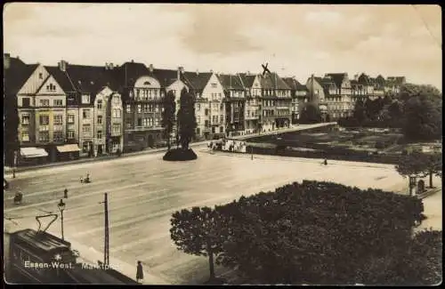 Ansichtskarte Essen (Ruhr) West Marktplatz - Fotokarte 1932