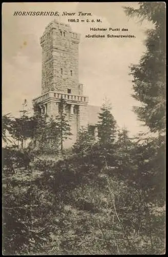 Ansichtskarte Seebach Aussichtsturm Hornisgrinde 1918