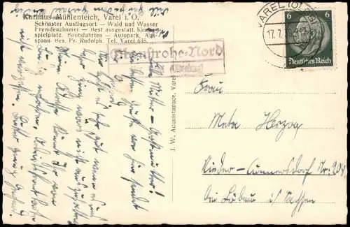 Ansichtskarte Varel Umland-Ansichn Mühlenteich bei Varel 1939
