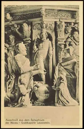 Ausschnitt aus dem Epitaphium der Bünau-Grabkapelle Lauenstein 1920