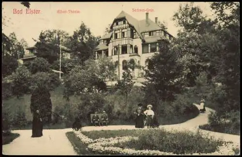 Ansichtskarte Bad Elster Albert Theater, Sachsen Grün 1918