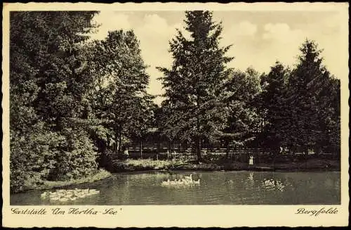 Ansichtskarte Hohen Neuendorf Gaststätte am Hertha-See Bergfelde 1941