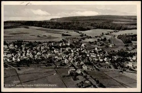 Fussingen-Waldbrunn  Westerwald  Gesamtansicht Blick auf Sommerfrische   1958