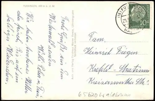 Fussingen-Waldbrunn  Westerwald  Gesamtansicht Blick auf Sommerfrische   1958