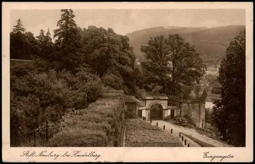 Ansichtskarte Heidelberg Umland-Ansicht mit Stift Neuburg 1942