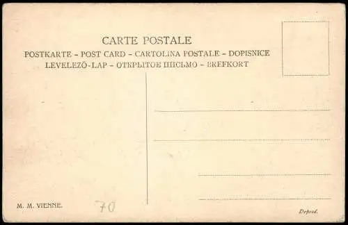 Ansichtskarte Wien Parlament Künstlerkarte Federzeichnug 1906