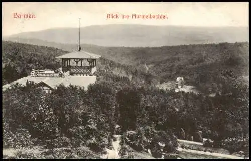 Ansichtskarte Barmen-Wuppertal Blick ins Murmelbachtal. Pavillon 1911