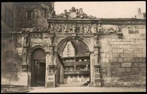 Ansichtskarte Bamberg Portal der alten Residenz. 16. Jahrhundert. 1913