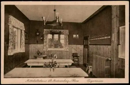 Altenau-Clausthal-Zellerfeld Jugendherberge Mittelelbehaus Tagesraum 1928