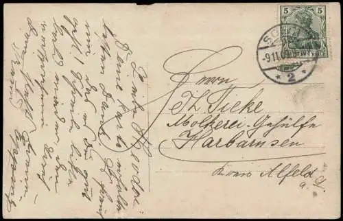 Ansichtskarte  Burschenschaften / Studentenverbindungen 1909  gel. Stempel Soest