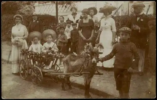 Postcard Misdroy Międzyzdroje Familie Ziegenwagen Villa 1911   Pommern