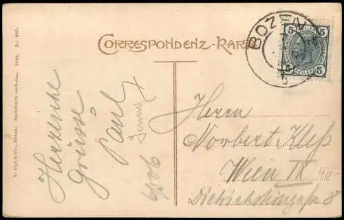 Cartolina Bozen Bolzano Waltherplatz mit Denkmal und Pfarrkirche 1906
