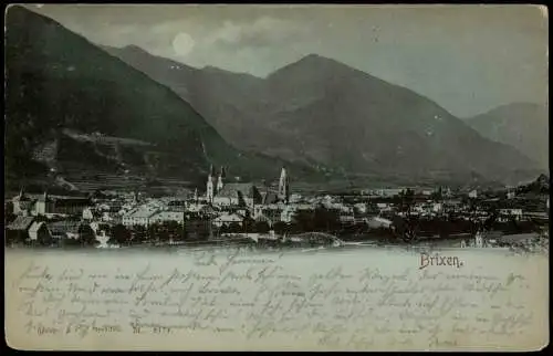 Cartolina Brixen Bressanone Mondscheinlitho Südtirol 1898