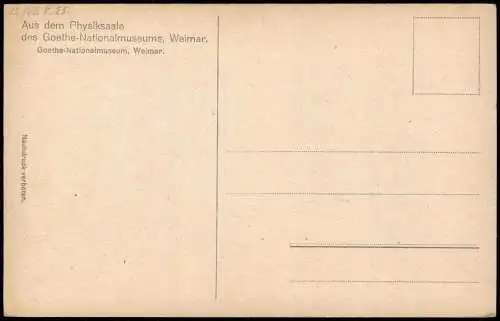 Ansichtskarte Weimar Goethe-Nationalmuseum Aus dem Physiksaale 1925
