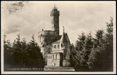 Ansichtskarte Altastenberg-Winterberg Astenberger Aussichtsturm 1931