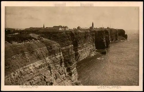 Ansichtskarte Helgoland (Insel) Westklippen 1928