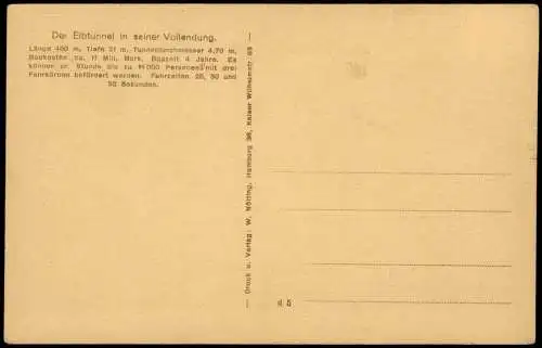 Ansichtskarte St. Pauli-Hamburg Der Elbtunnel in seiner Vollendung 1910