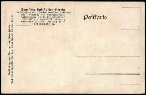 Wasserflugzeuge über englischen Flotte nach Gemälde von Prof.  Rud Schulze 1910
