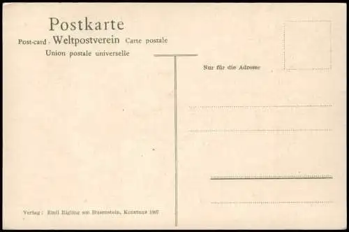 Konstanz Historische Ansicht (Weg zur Richtstätte anno 1415) 1907