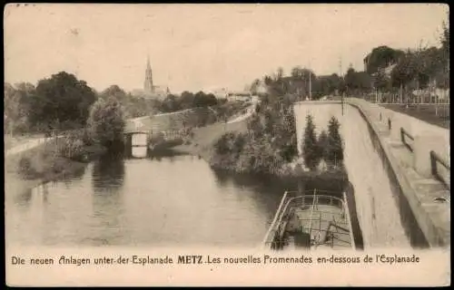 CPA Metz Die neuen Anlagen unter-der-Esplanade 1909