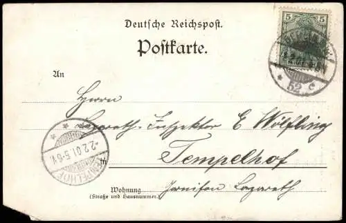 Berlin Kantine! Füsilier Bataillon des 4. Garde Regiment zu Fuss. 1901