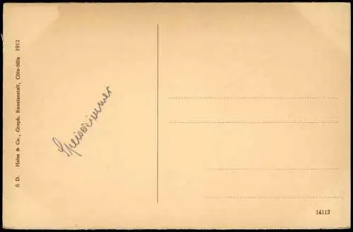Ansichtskarte Wierschem Burg Eltz Innenansicht Speisezimmer 1912